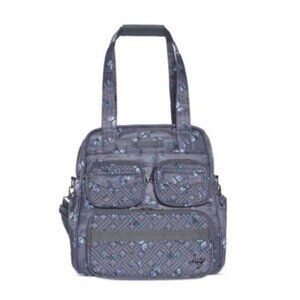 Lug Puddle Jumper LE Convertible Tote Bag - Unisex Butterfly Grey Travel Pouch